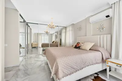 Master bedroom with terrace access on the upper floor