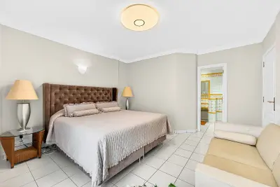 Elegant bedroom with natural light