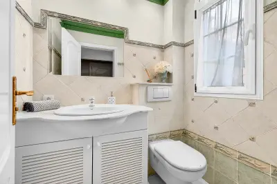 Guest bathroom with natural light